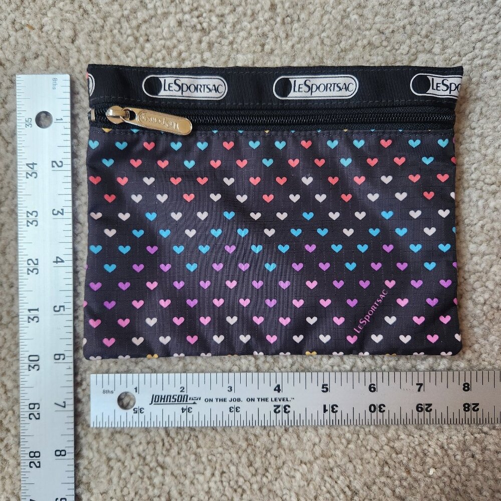 NWOT LeSportsac Small Zippered Bag Cosmetic Heart Valentine Love
